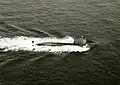 HSwMS Sjöhästen underway in 1968.