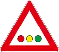 A14-1 Traffic lights ahead (horizontal)
