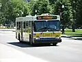A New Flyer D40LF Operating on the route 5 Delaware, near McMaster University.