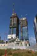 The towers under construction in 2015