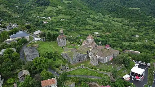 An aerial view