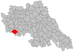 Location in Iași County