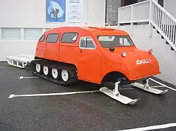 Half-track glacier crawler at Höfn