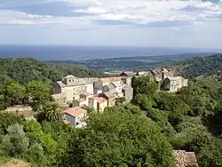 A view of the hamlet of Orneto