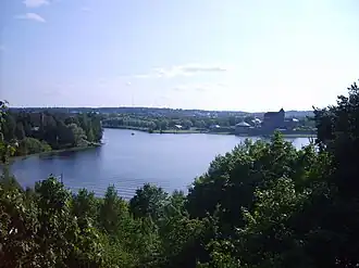 Vanajavesi Lake with Hameenlinna in the background.
