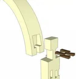 Sample detail of Hammer-headed tenon.
