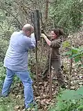 Hammering in a post ... up