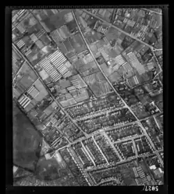 Aerial photograph of Hampton Nurseries 1947