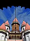 Hangseshwari temple from inside the Basudev temple