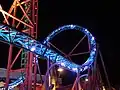 HangTime's track lights up at night