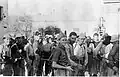 Members of Yiftach Brigade, "D" Company, assembling at Hanita, 1948
