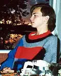 Image 85Swedish teenager with mullet haircut and abstract jumper, 1991. (from 1990s in fashion)