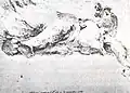 Stefano della Bella's drawing of Hansken after her death (1655)