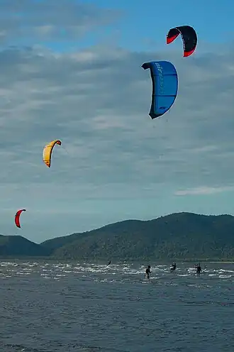 Kite surfing off Pallarenda beach