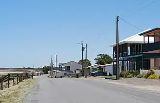 A seaside street in Hardwicke Bay