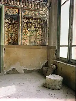 The southeast corner of a room