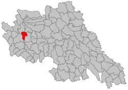 Location in Iași County