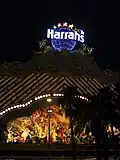 Façade at night