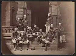 1878 Harvard Rugby Football team (which played using ellipsoidal rugby-style ball and applying rugby union rules)