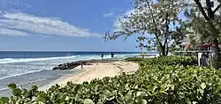 Hasting Beach, on the South coast of Barbados.