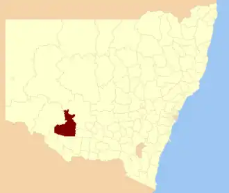 Location in New South Wales