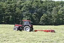 Tractor in crops