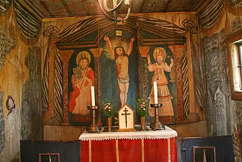 The choir with the altar.