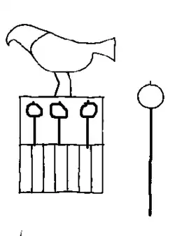 A clay cutting of a hieroglyph of Hedju-Hor[1]