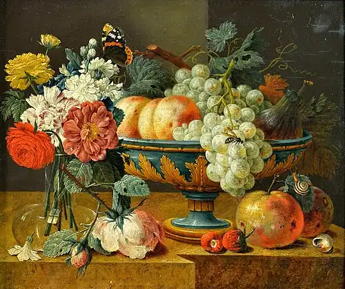 Fruit bowl with flowers, first half of 17th century, National Museum in Poznań