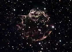 Cassiopeia A observed by the Hubble Space Telescope