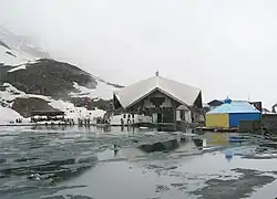 Gurudwara in front of lake