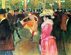 The Moulin Rouge featured in a Toulouse-Lautrec painting