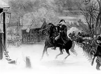 Washington at the Battle of Trenton, an engraving after a painting by Henry