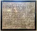 Memorial to author Henry James at Chelsea Old Church, London