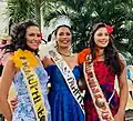 Miss Tahiti 2022 (center) Herenui Tuheiava