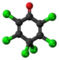 Hexachlorophenol molecule