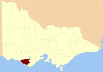 Location in Victoria