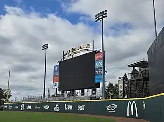 High-definition scoreboard at Alex Box Stadium, Skip Bertman Field