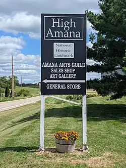 Welcome Sign in High Amana