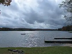 Namesake of the community, Highland Lake