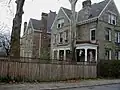 View of a residential street in the Highland Park neighborhood