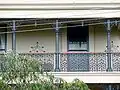 Restored wrought iron balcony
