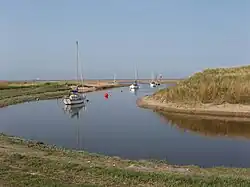 Yachts moored at the mouth of the River Alt