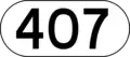 407 Express Toll Route using an oval marker