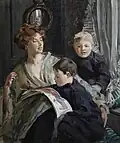 A portrait of a mother and her two sons (1911)