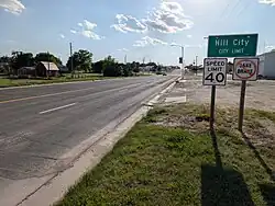 City limit sign in Hill City (2025)