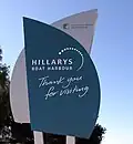 Sign at Hillarys
