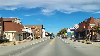 Looking north along Bus. M-32 / F-21