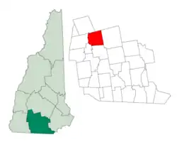 Location in Hillsborough County, New Hampshire