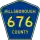 County Road 676 marker